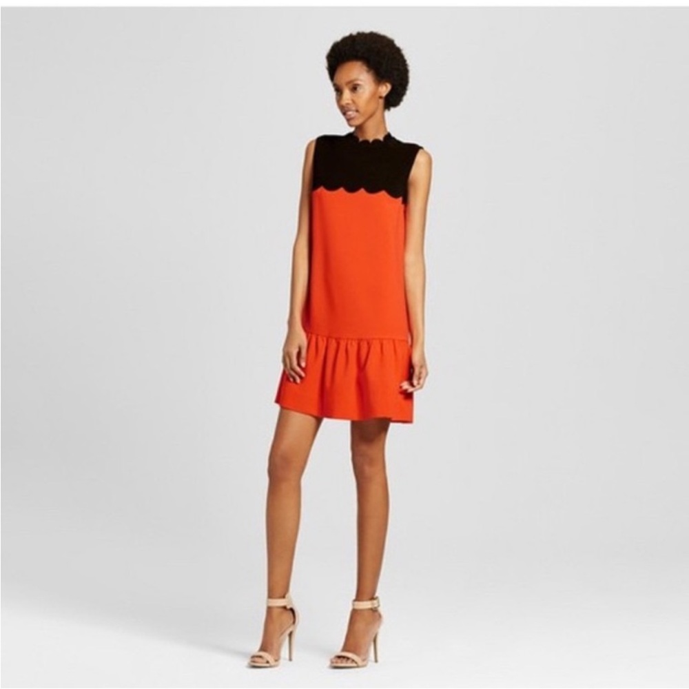 Victoria Beckham for Target orange high neck mini dress